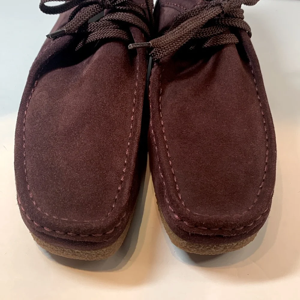 Clarks Men's maroon Suede Shoes